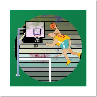 Basketball Kangaroo Posters and Art